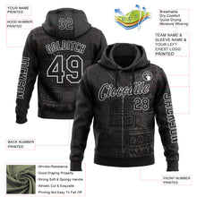 Загрузить изображение в средство просмотра галереи, Custom Black White 3D Pattern Design Ethnic Tribal Sportswear Pullover Sweatshirt Hoodie