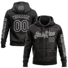 Загрузить изображение в средство просмотра галереи, Custom Black White 3D Pattern Design Ethnic Tribal Sportswear Pullover Sweatshirt Hoodie