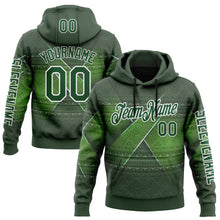 Загрузить изображение в средство просмотра галереи, Custom Green White 3D Pattern Design Ethnic Tribal Sportswear Pullover Sweatshirt Hoodie