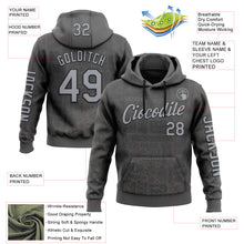 Загрузить изображение в средство просмотра галереи, Custom Gray Black 3D Pattern Design Ethnic Tribal Sportswear Pullover Sweatshirt Hoodie