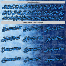 Загрузить изображение в средство просмотра галереи, Custom Blue Powder Blue-Black 3D Pattern Design Gradient Ethnic Tribal Sportswear Pullover Sweatshirt Hoodie