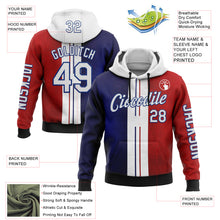 Загрузить изображение в средство просмотра галереи, Custom Red White Blue-Royal 3D Pattern Design France Inspired Sports Pullover Sweatshirt Hoodie