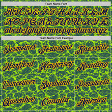 Загрузить изображение в средство просмотра галереи, Custom Stitched Neon Green Navy-Gold 3D Pattern Design Crocodile Skin Print Sportswear Pullover Sweatshirt Hoodie
