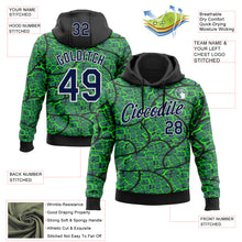Charger l'image dans la galerie, Custom Stitched Green Navy Black-White 3D Pattern Design Crocodile Skin Print Sportswear Pullover Sweatshirt Hoodie