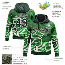 Charger l'image dans la galerie, Custom Stitched Green Black-White 3D Pattern Design Snake Skin Print Sportswear Pullover Sweatshirt Hoodie