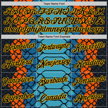 Загрузить изображение в средство просмотра галереи, Custom Stitched Blue Black Orange-Yellow 3D Pattern Design Snake Skin Print Sportswear Pullover Sweatshirt Hoodie