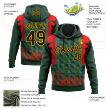 Charger l'image dans la galerie, Custom Stitched Green Brown Red-Yellow 3D Pattern Design Snake Skin Print Sportswear Pullover Sweatshirt Hoodie