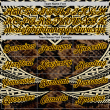 Загрузить изображение в средство просмотра галереи, Custom Stitched Black Brown Cream-Yellow 3D Pattern Design Snake Skin Print Sportswear Pullover Sweatshirt Hoodie