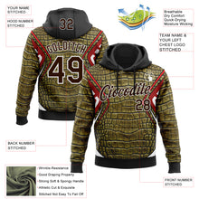 Charger l'image dans la galerie, Custom Stitched Green Brown Black Red-White 3D Pattern Design Crocodile Skin Print Sportswear Pullover Sweatshirt Hoodie