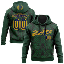 Charger l'image dans la galerie, Custom Stitched Green Navy Black-Gold 3D Pattern Design Snake Skin Print Sportswear Pullover Sweatshirt Hoodie