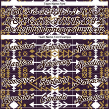 Laden Sie das Bild in den Galerie-Viewer, Custom Purple Brown-White 3D Pattern Design Western Cowboy Tribal Ethnic Sports Pullover Sweatshirt Hoodie