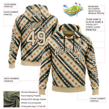 Laden Sie das Bild in den Galerie-Viewer, Custom Cream City Cream-Black 3D Pattern Design Western Cowboy Tribal Ethnic Sports Pullover Sweatshirt Hoodie