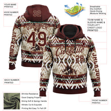 Laden Sie das Bild in den Galerie-Viewer, Custom Crimson City Cream 3D Pattern Design Western Cowboy Tribal Ethnic Sports Pullover Sweatshirt Hoodie