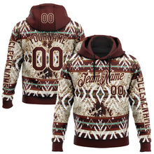 Laden Sie das Bild in den Galerie-Viewer, Custom Crimson City Cream 3D Pattern Design Western Cowboy Tribal Ethnic Sports Pullover Sweatshirt Hoodie