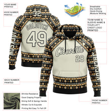 Laden Sie das Bild in den Galerie-Viewer, Custom City Cream Black 3D Pattern Design Western Cowboy Tribal Ethnic Sports Pullover Sweatshirt Hoodie