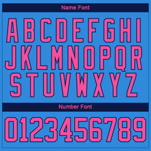 Загрузить изображение в средство просмотра галереи, Custom Powder Blue Pink Navy-White 3D Splash Hockey Lace Neck Jersey