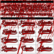 Загрузить изображение в средство просмотра галереи, Custom White Red-Black 3D Splash Hockey Lace Neck Jersey