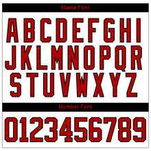 Загрузить изображение в средство просмотра галереи, Custom White Red-Black 3D Splash Hockey Lace Neck Jersey