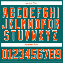 Загрузить изображение в средство просмотра галереи, Custom Teal Orange-White 3D Splash Hockey Lace Neck Jersey
