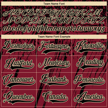 Load image into Gallery viewer, Custom Crimson Black-Cream 3D Splash Hockey Lace Neck Jersey