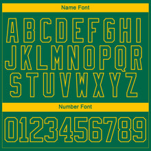 Laden Sie das Bild in den Galerie-Viewer, Custom Kelly Green Yellow-White 3D Splash Hockey Lace Neck Jersey