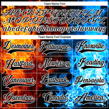 Загрузить изображение в средство просмотра галереи, Custom Black White 3D Flame Hockey Lace Neck Jersey