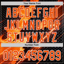 Загрузить изображение в средство просмотра галереи, Custom Black Orange-White 3D Abstract Flame Sports Pullover Sweatshirt Hoodie