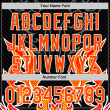 Laden Sie das Bild in den Galerie-Viewer, Custom Black Orange-White 3D Abstract Flame Sports Pullover Sweatshirt Hoodie