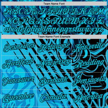 Загрузить изображение в средство просмотра галереи, Custom Lakes Blue Black 3D Abstract Flame Sports Pullover Sweatshirt Hoodie