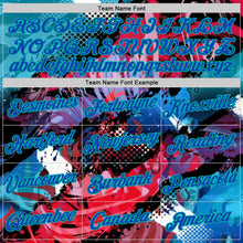 Загрузить изображение в средство просмотра галереи, Custom Black Thunder Blue Red-Aqua 3D Abstract Flame Sports Pullover Sweatshirt Hoodie