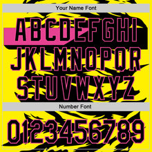 Загрузить изображение в средство просмотра галереи, Custom Black Light Yellow-Pink 3D Abstract Flame Sports Pullover Sweatshirt Hoodie