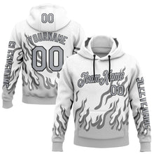 Загрузить изображение в средство просмотра галереи, Custom White Gray-Black 3D Abstract Flame Sports Pullover Sweatshirt Hoodie