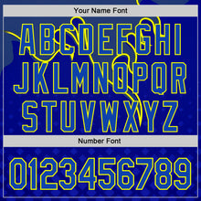 Загрузить изображение в средство просмотра галереи, Custom Royal Thunder Blue-Yellow 3D Abstract Flame Sports Pullover Sweatshirt Hoodie