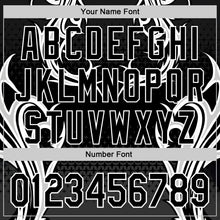 Загрузить изображение в средство просмотра галереи, Custom Black White 3D Abstract Flame Sports Pullover Sweatshirt Hoodie