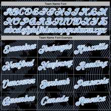 Load image into Gallery viewer, Custom Stitched Black Light Blue-White 3D Pattern Design Curve Lines Sports Pullover Sweatshirt Hoodie