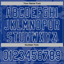 Load image into Gallery viewer, Custom Stitched Royal White 3D Pattern Design Curve Lines Sports Pullover Sweatshirt Hoodie