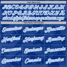 Load image into Gallery viewer, Custom Stitched Royal Light Blue-White 3D Pattern Design Curve Lines Sports Pullover Sweatshirt Hoodie