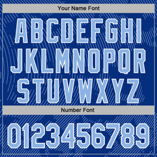 Load image into Gallery viewer, Custom Stitched Royal Light Blue-White 3D Pattern Design Curve Lines Sports Pullover Sweatshirt Hoodie