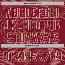 Laden Sie das Bild in den Galerie-Viewer, Custom Stitched Crimson Cream 3D Pattern Design Curve Lines Sports Pullover Sweatshirt Hoodie