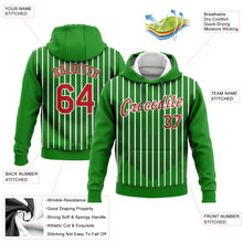 Load image into Gallery viewer, Custom Stitched Kelly Green Red Green-White 3D Pattern Design Sports Pullover Sweatshirt Hoodie