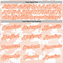 Load image into Gallery viewer, Custom Stitched White Orange 3D Pattern Design Curve Lines Sports Pullover Sweatshirt Hoodie