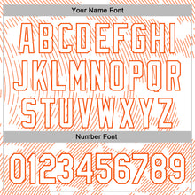 Load image into Gallery viewer, Custom Stitched White Orange 3D Pattern Design Curve Lines Sports Pullover Sweatshirt Hoodie