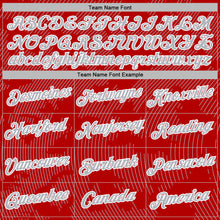 Load image into Gallery viewer, Custom Stitched Red Gray-White 3D Pattern Design Curve Lines Sports Pullover Sweatshirt Hoodie
