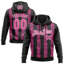Load image into Gallery viewer, Custom Stitched Black Pink-White 3D Pattern Design Abstract Shape Sports Pullover Sweatshirt Hoodie