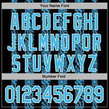 Load image into Gallery viewer, Custom Stitched Black Sky Blue-White 3D Pattern Design Abstract Shape Sports Pullover Sweatshirt Hoodie