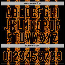 Load image into Gallery viewer, Custom Stitched Black Bay Orange 3D Pattern Design Abstract Shape Sports Pullover Sweatshirt Hoodie