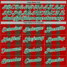 Load image into Gallery viewer, Custom Stitched Red Kelly Green-White 3D Pattern Design Abstract Shape Sports Pullover Sweatshirt Hoodie
