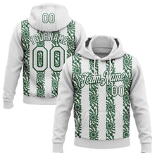 Загрузить изображение в средство просмотра галереи, Custom Stitched White Green 3D Pattern Design Abstract Shape Sports Pullover Sweatshirt Hoodie