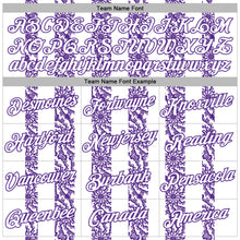 Load image into Gallery viewer, Custom Stitched White Purple 3D Pattern Design Abstract Shape Sports Pullover Sweatshirt Hoodie