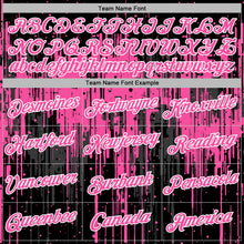 Load image into Gallery viewer, Custom Stitched Black Pink-White 3D Pattern Design Dripping Splatter Sports Pullover Sweatshirt Hoodie